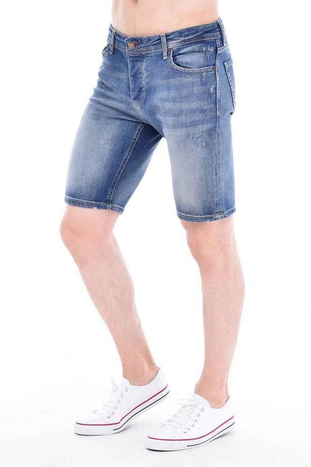 Erkek Kot Şort Slim Fit Jean Şort - C342 - 4