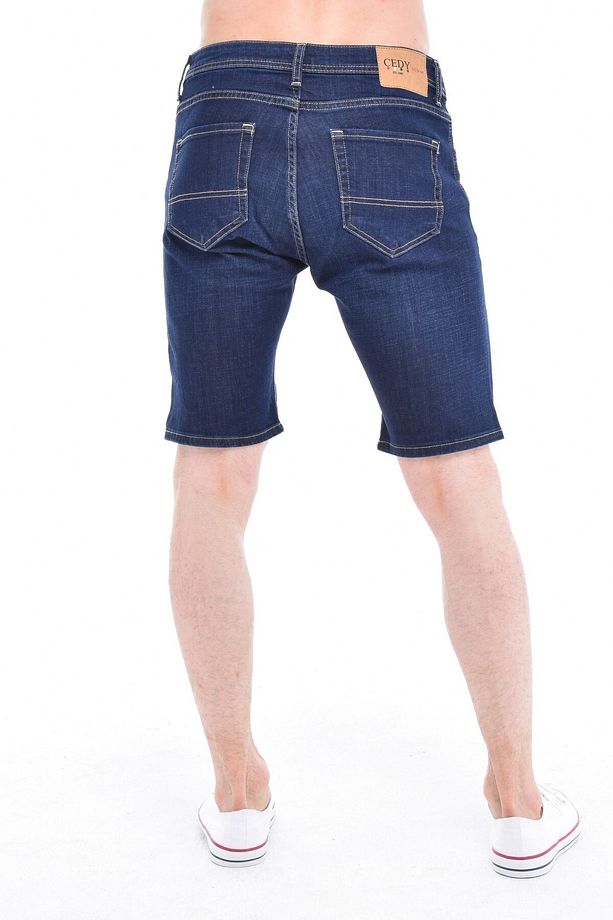 Erkek Kot Şort Slim Fit Jean Şort - C342 - 4