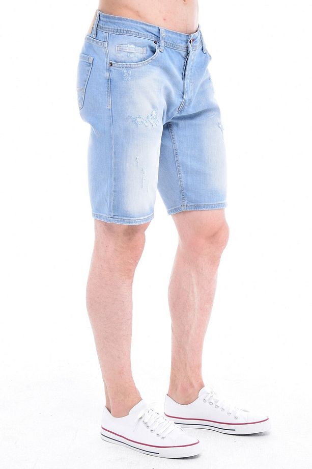 Erkek Kot Şort Slim Fit Jean Şort - C342 - 1