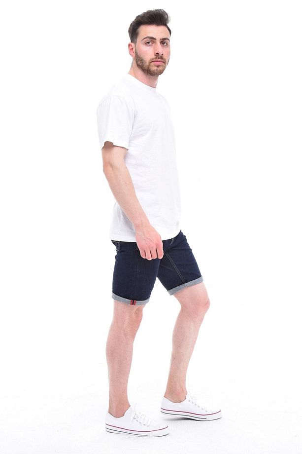 Erkek Kot Şort Slim Fit Jean Şort - C342 - 8