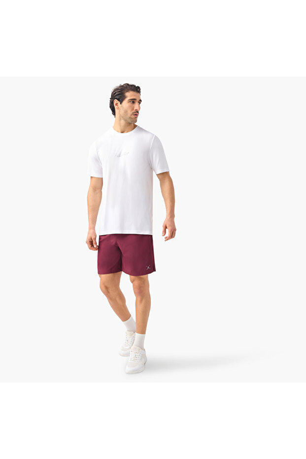 شورت سادة مع رباط للإغلاق وجيوب - 2