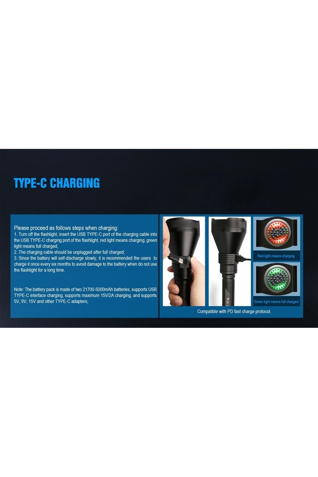 4800 Lümen Tüfek Feneri,prosefyonel Avcı El feneri kiti LED yüksek güçlü,T90R ,Şarj edileb - 6