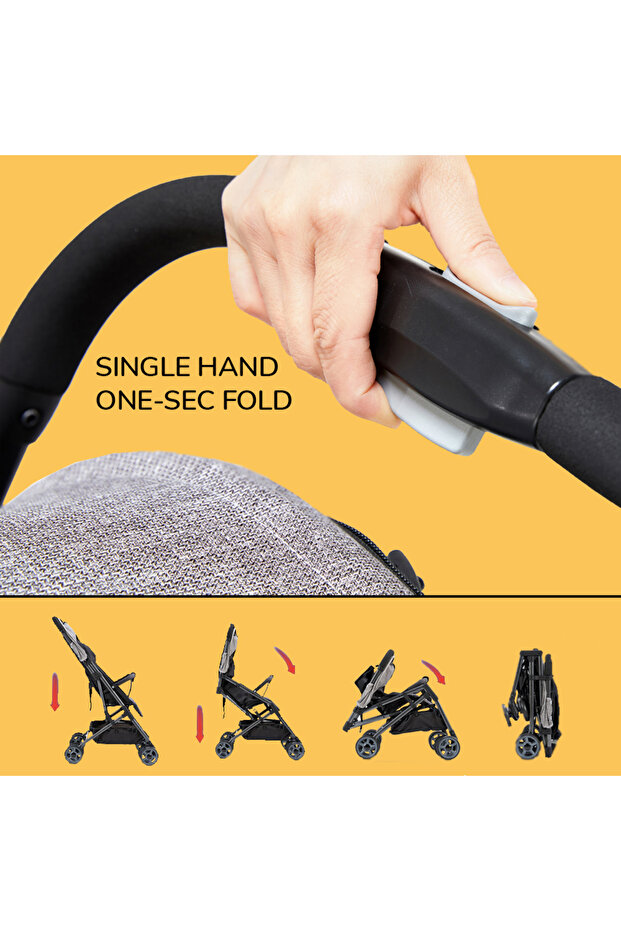 عربة أطفال يوغا لايت - رمادية - 5