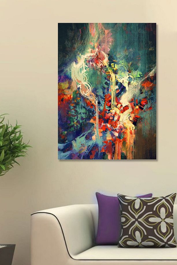 Mavi Renklerin Cümbüşü Kanvas Duvar Tablo 100x140 - 1