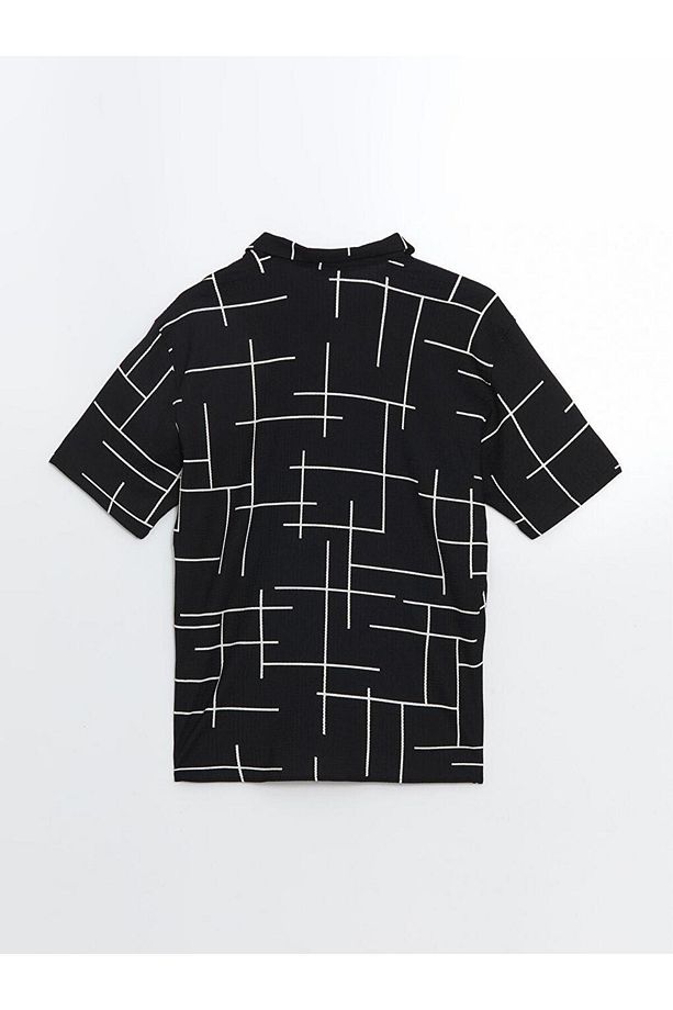 LCW Vision Regular Fit Kısa Kollu Desenli Erkek Gömlek - 6