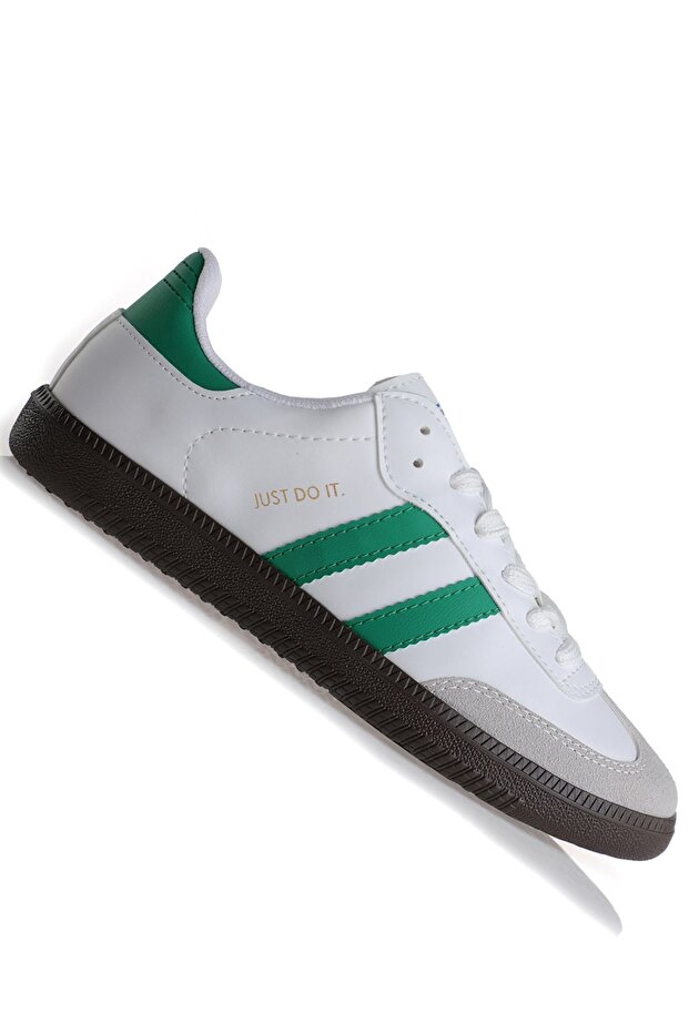 Unisex Sneaker Flexible Soft Sports Shoes White Green