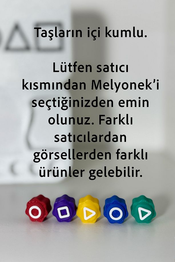 Squid Game Kumlu 5 Taş ( Beş Taş ) Gonggi Kalamar Ve Uçan Taş Devirme Flying Stone Kutulu Set - 6