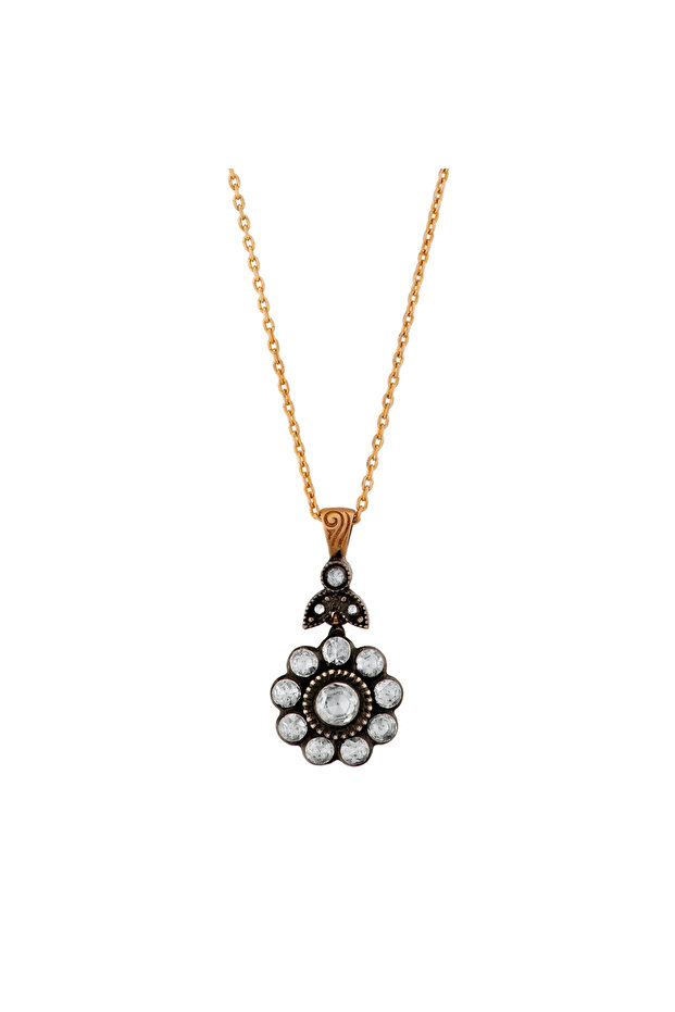 Gül Elmas Kolye - 1