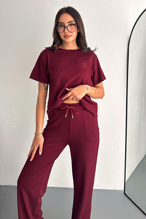 Modal Fabric Short Sleeve Bottom Top Set