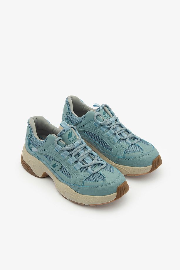 Mavi Bağcıklı Hafif Kalın Taban Kadın Sneaker Spor Ayakkabı - 2