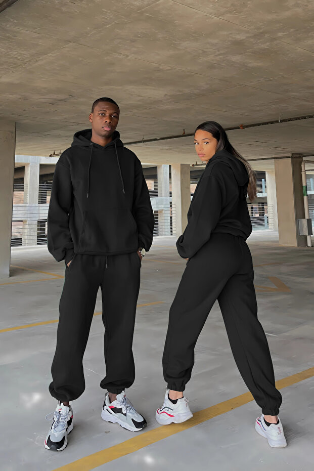 خاص للأزواج (مفرد) طقم بدلة رياضية أساسية غير مطبوعة - 1