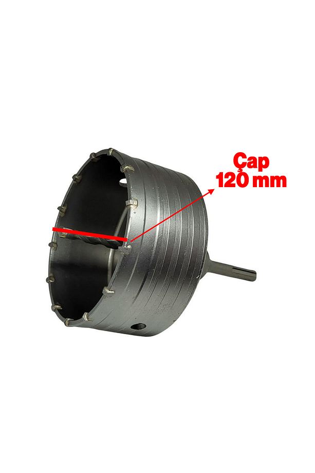 Adaptörlü Metal Sds Plus Elmas Panç Ø 120 mm Çap Delik Oyuk Açma Delme Buat Açma Testeresi 1 Adet - 2