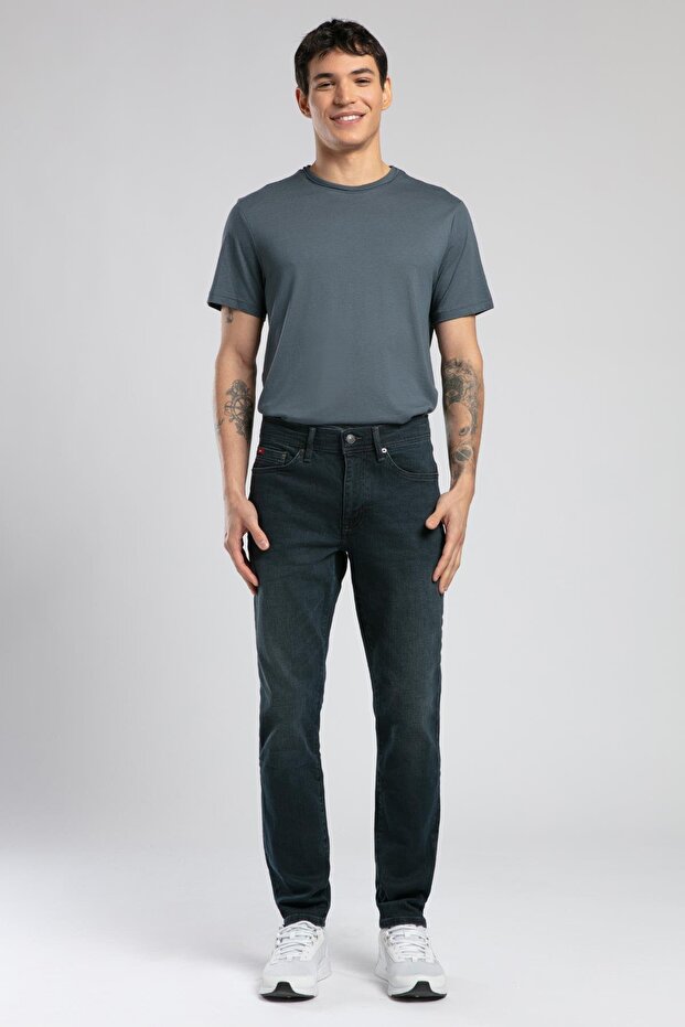 Normal Waist Skinny Fit Men's Denim Trousers 252 Lcm 121056 Jeff Devon Smb Black