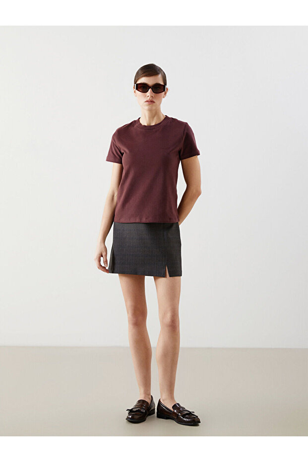 Original Beli Zippered Plaid Women's Skirt