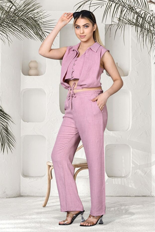 مجموعة مزدوجة من الكتان - 1