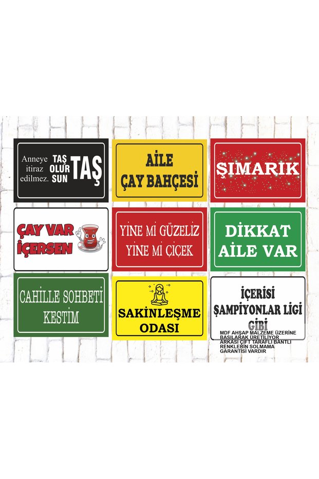 9 Piece Mixed Lettering Wooden Painting Set Home Mother Family Children Words Wall Lettering