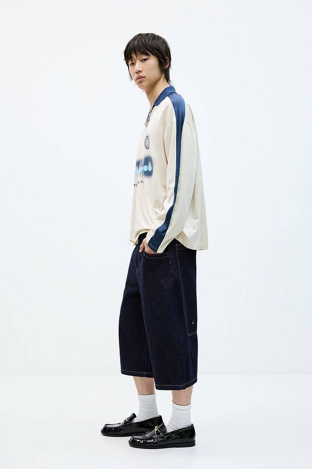 Super baggy STWD denim bermuda şort - 4