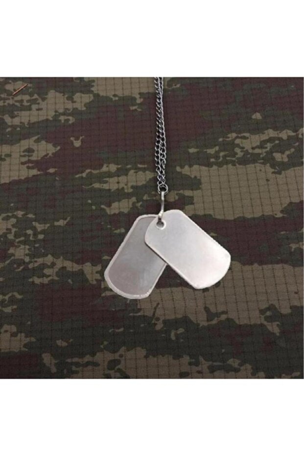 Steel Soldier Tag and Chain Stainless - Press Print Embossed Lettering