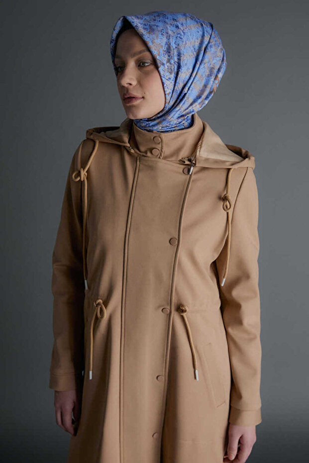 Çıkarılabilir Kapüşonlu Spor Pardösü - 4