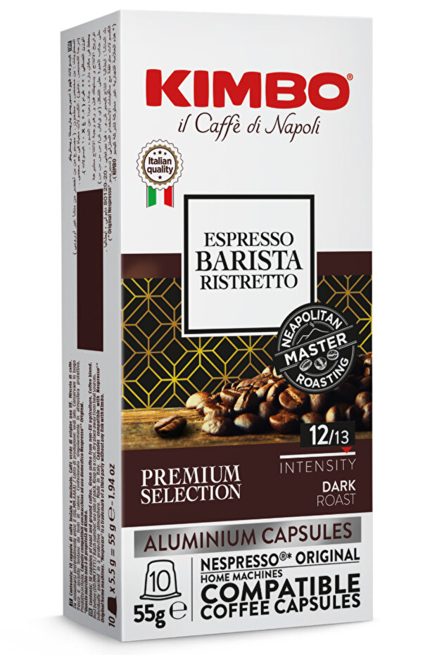 Espresso Barista Ristretto Nespresso Compatible Capsule Coffee (Aluminum) (10 Pack)