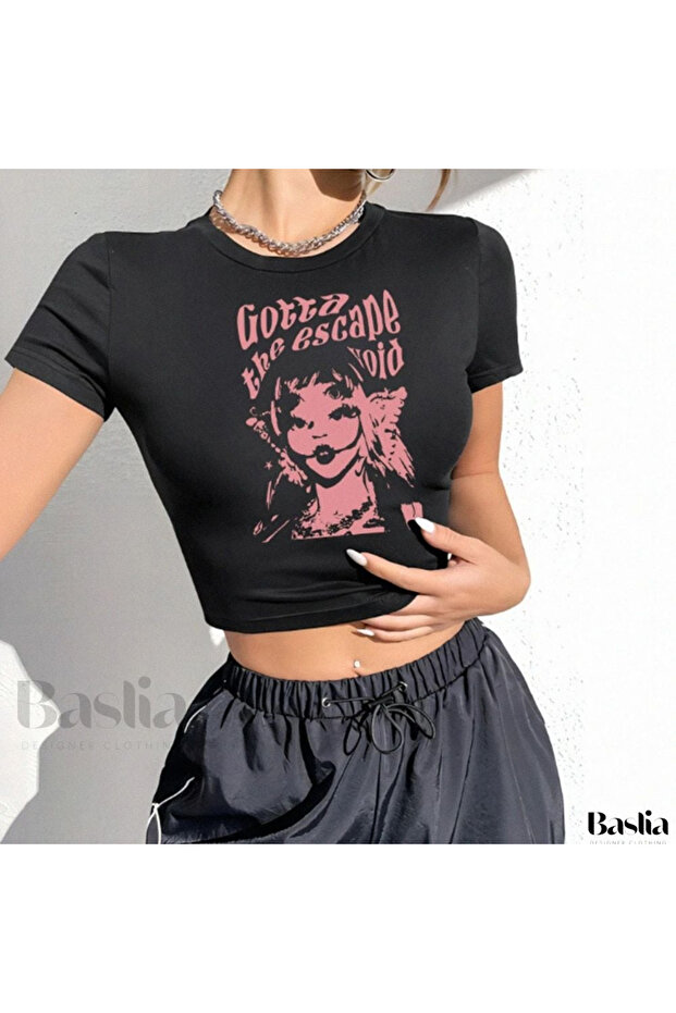 Kemer Boy the Escape Printed Crop Blouse