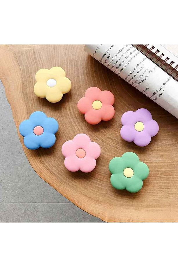 Popsocket Sevimli Çiçekler Desenli Telefon Tutacağı Sert Yüzey Yapışkanlı Parmak Tutucu - 5