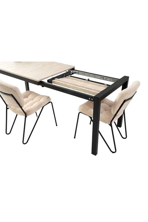 Tuğra Sidon Desen Ayaktan Açılır 80X70 Masa (Açılımış Ölçüsü 120X70) - 4