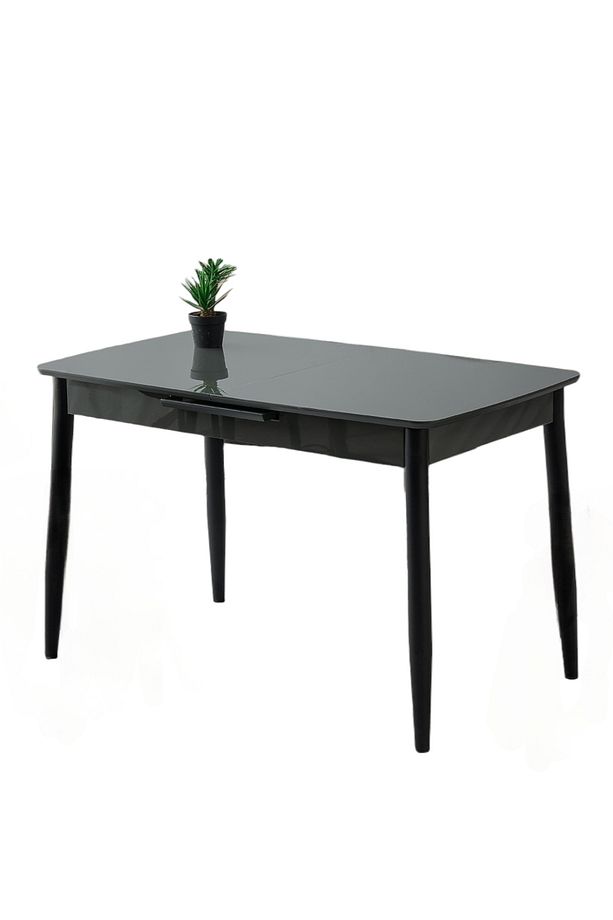 Milano Koyu Gri Highgloss Açılır 120X70 Masa (Açılımış Ölçüsü 150X70) - 1