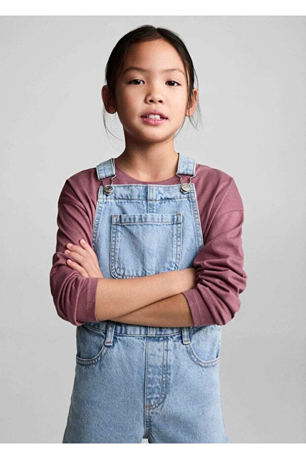 Uzun denim tulum - 1