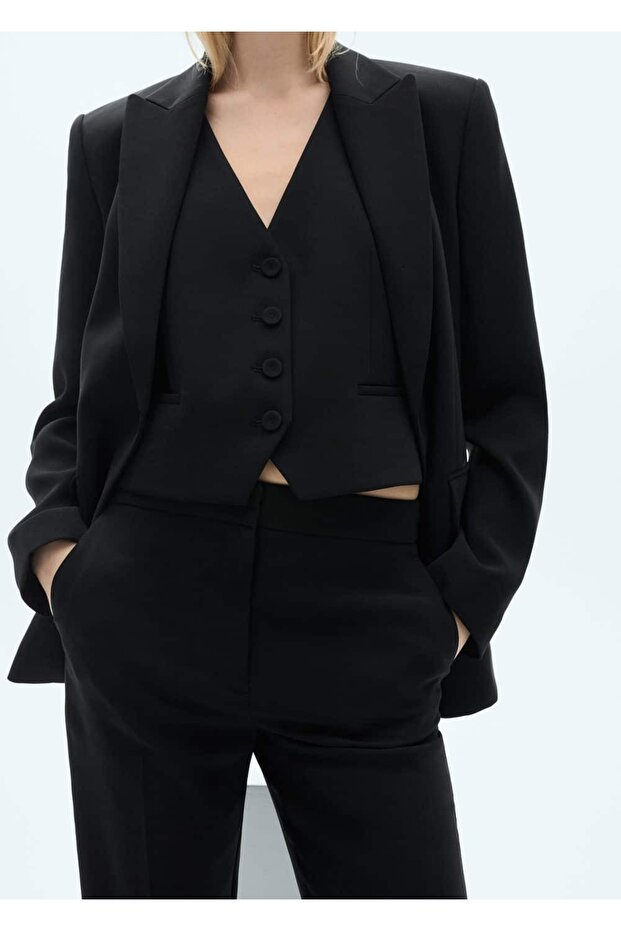 Düğmeli takım yelek - 6