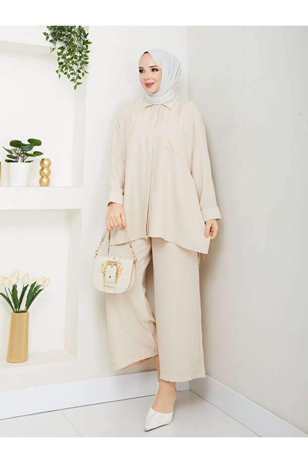 My Sofia Linen Trouser Suit with Double Pocket Detail in Its Most Beautiful Colors