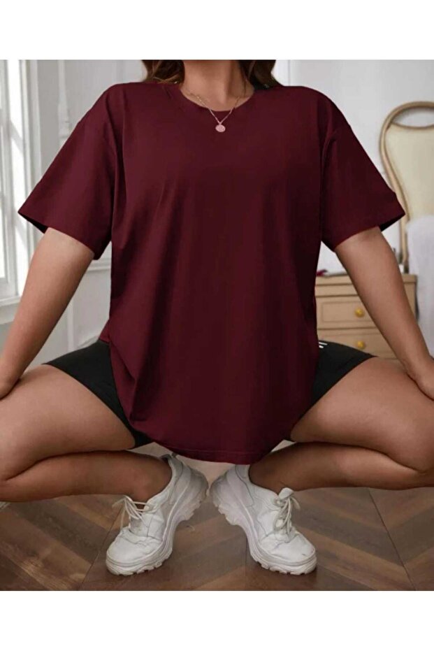 Malkoçbey Unprinted Oversize Unisex Basic T-Shirt