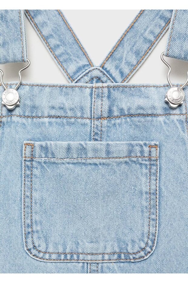 Uzun denim tulum - 8