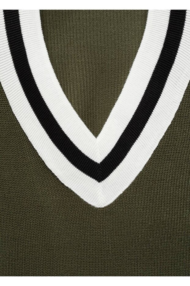 Kontrast V yakalı yelek - 5