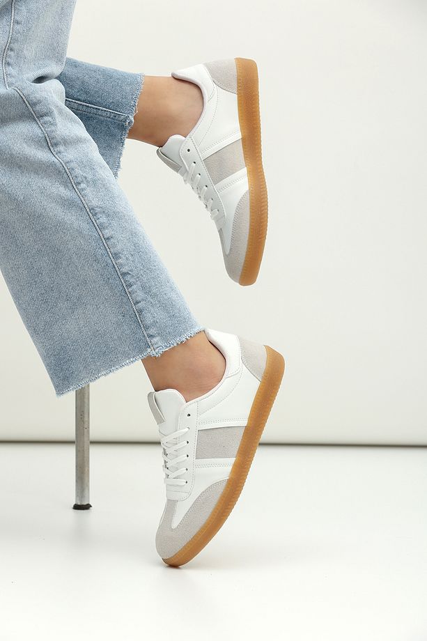 Süet Retro Kadın Sneaker Ayakkabı - 2
