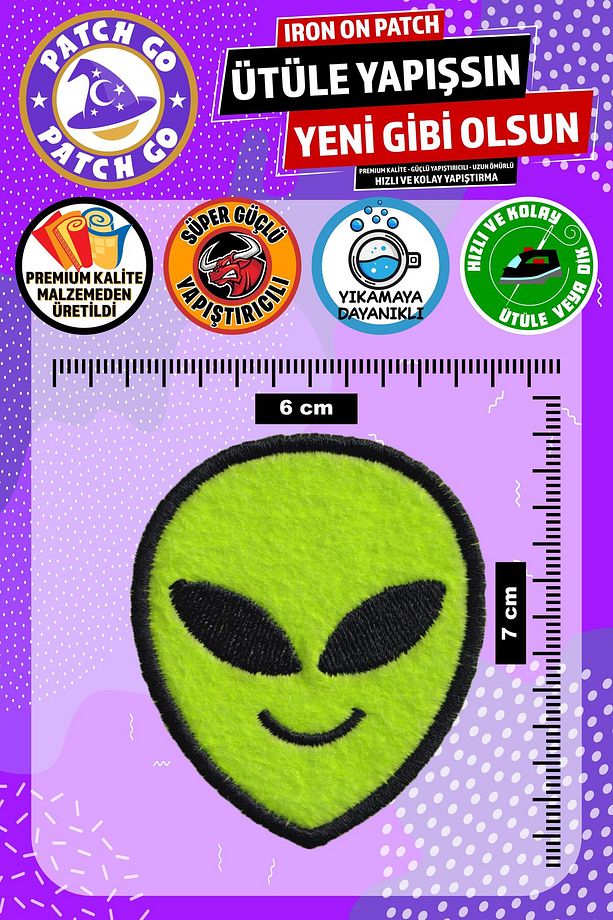 Ütü ile Yapışan Arma, NASA Set (5 Adet), Ütüyle Yapışan Nakış Dokuma Yama Patch - 6