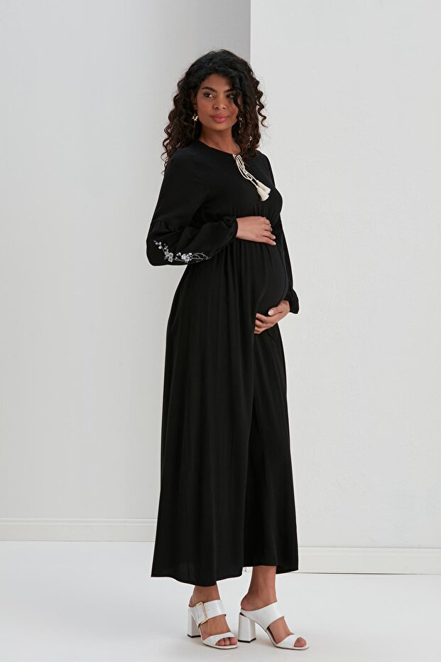 ROCHIE LUNGĂ DE MATERNITATE BUMBAC - 1