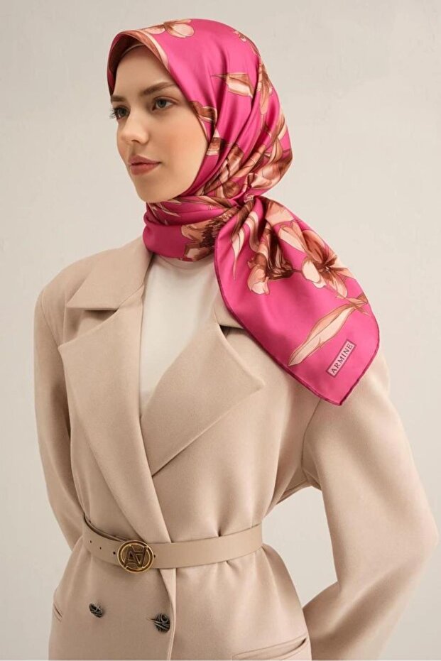 Armi̇ne Twill Silk Scarf 2025 Summer Season 9324D02-55