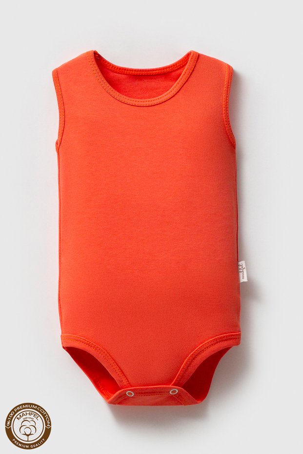 100% Organic Cotton Snap Fastener Sleeveless Baby Bodysuit (Pack of 3)