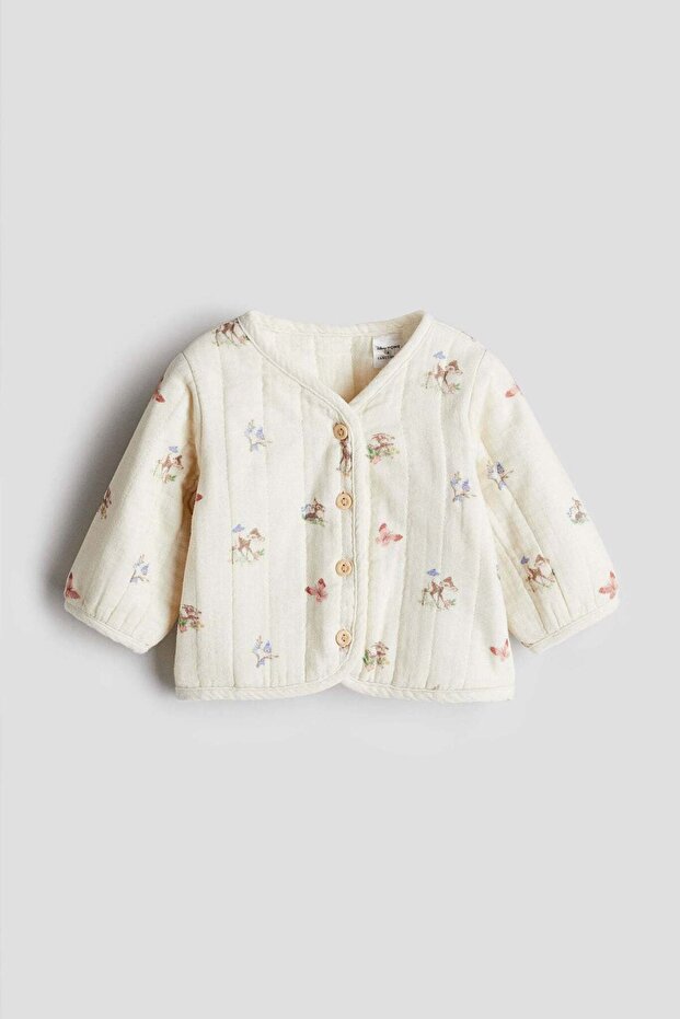 Quilted cotton muslin jacket