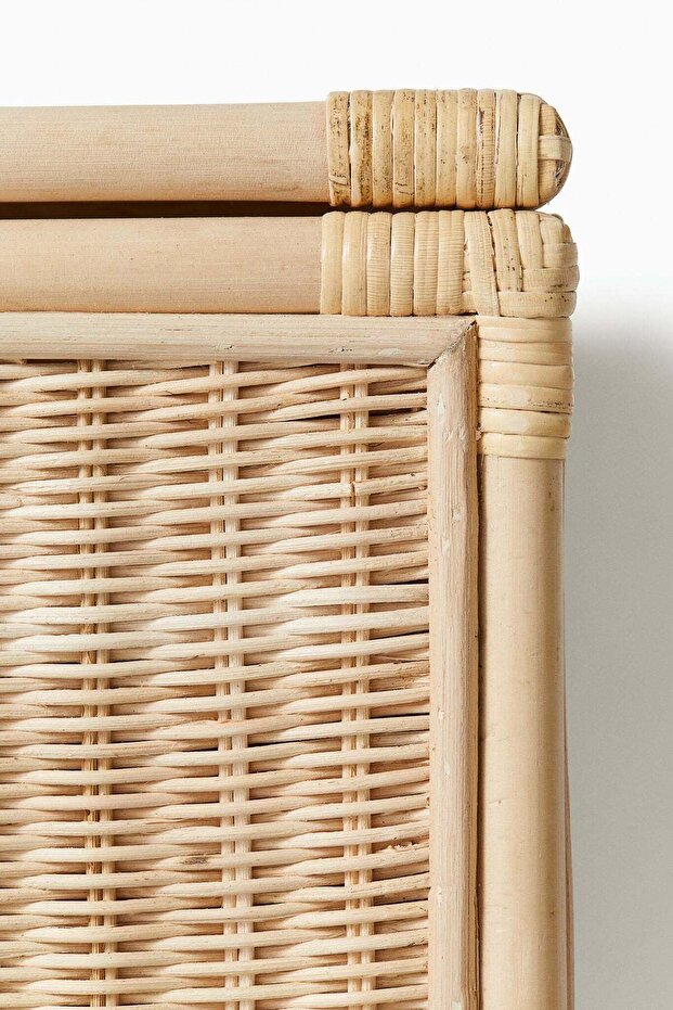 Low rattan cabinet
