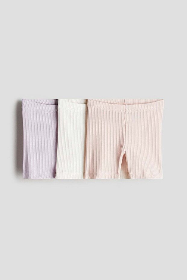 3-pack ribbed cycling shorts