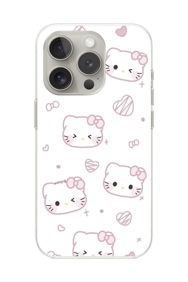 iPhone 11 Pro Max Compatible Transparent Case Hello Kitty Design