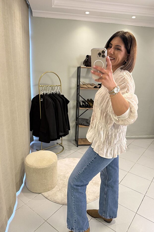 Gipeli Massi Gömlek Ekru - 2