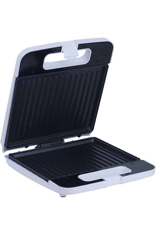 SGT-842 4-Slice Grill Maker, White, Non-Stick Plate, Light Indicator, Handle Locking System - 3