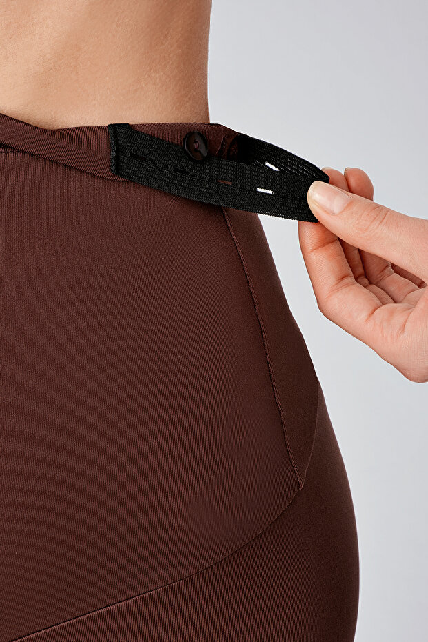 Rugalmas derék, állítható termikus emelt kismama leggings - téli T10 - 4