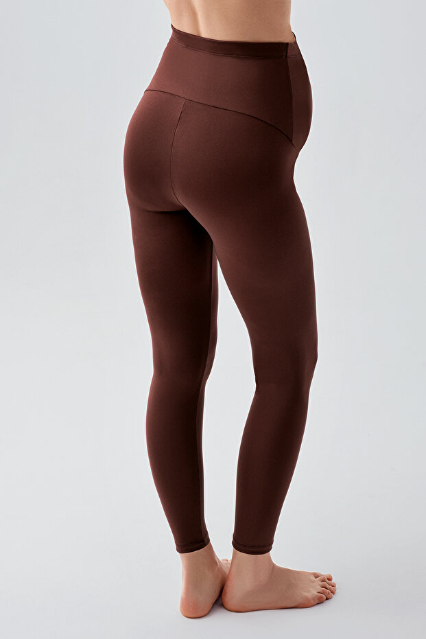 Rugalmas derék, állítható termikus emelt kismama leggings - téli T10 - 3