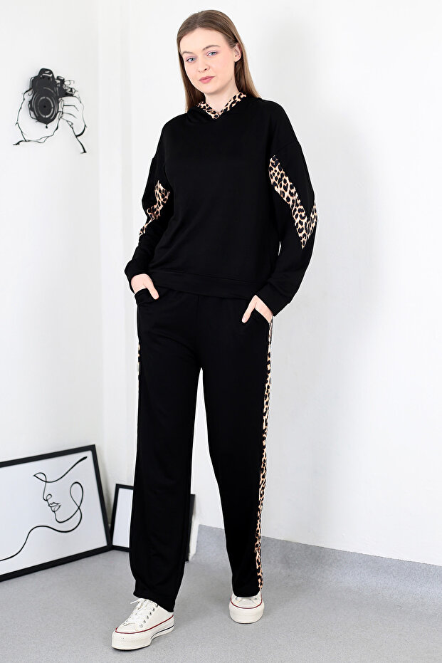 Leopard Patterned Oversize Sweatshirt - 2