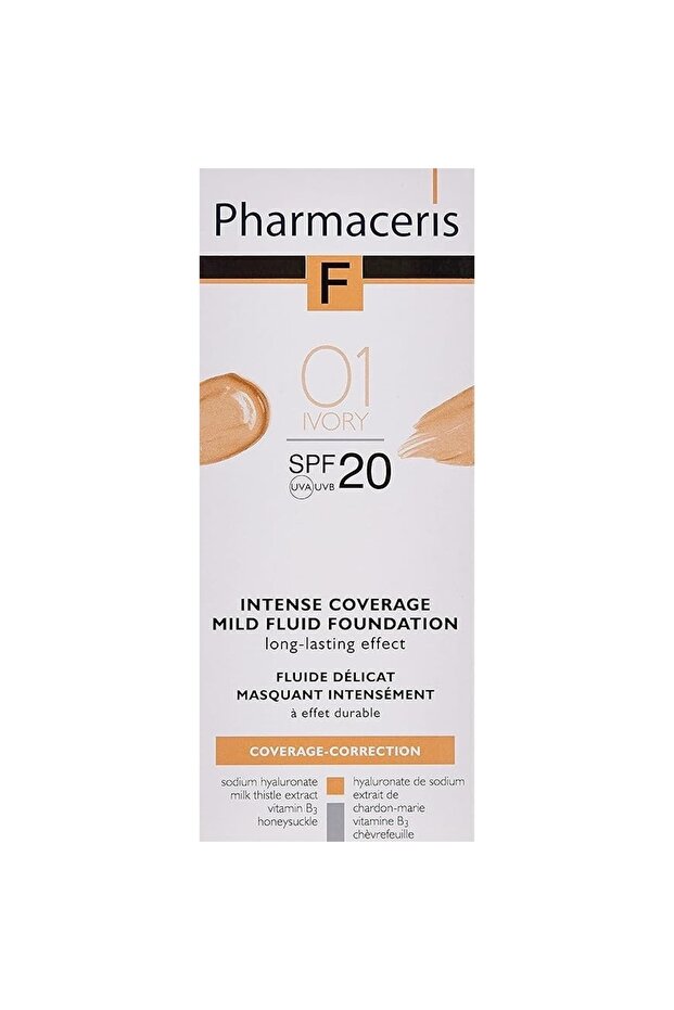 F Intense Coverage Mild Fluid Foundation 30ml Ivory 01