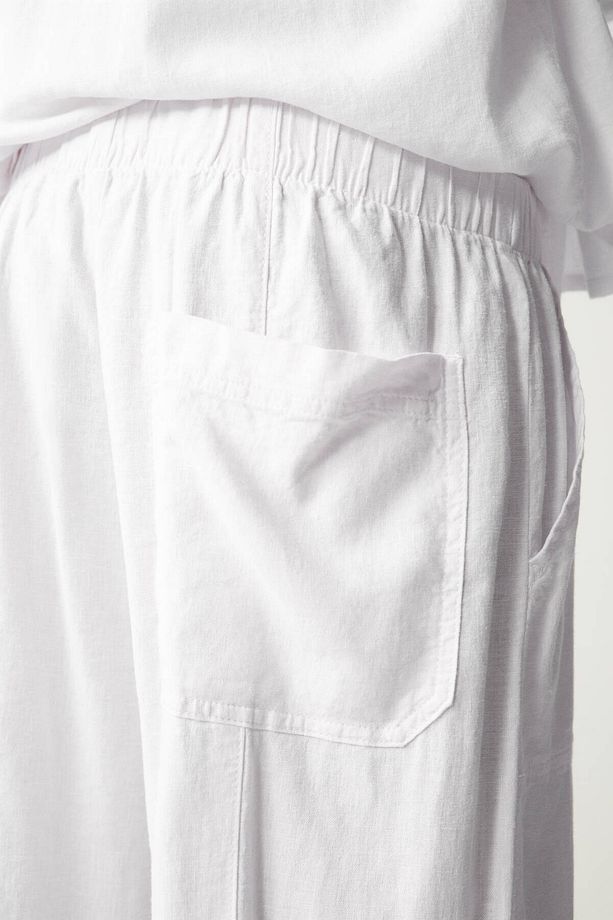 Keten karışımlı jogger pantolon - 3